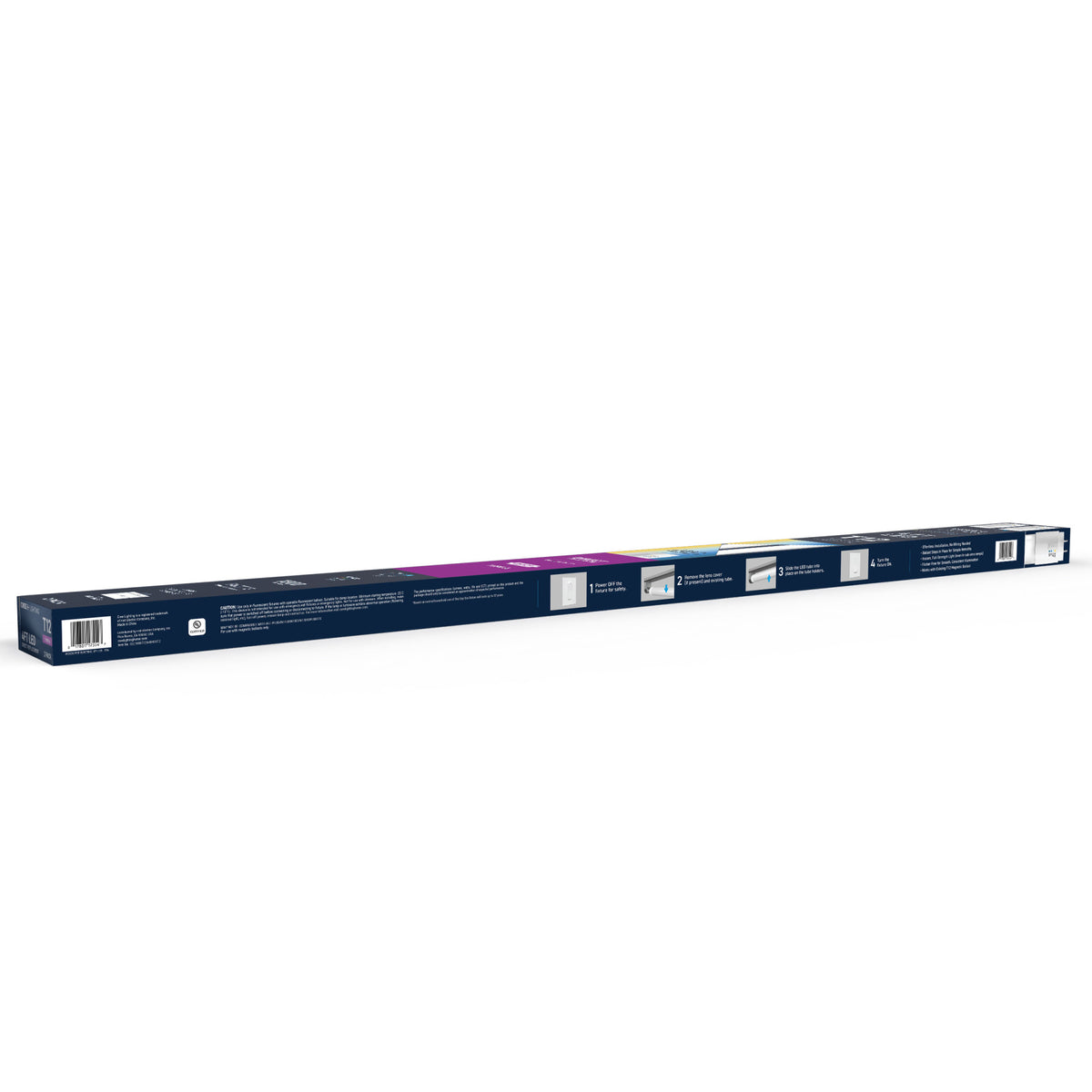 18W 4ft T12 Switchable White G13 Base Non-Dimmable LED Linear Light Tube (2-Pack)