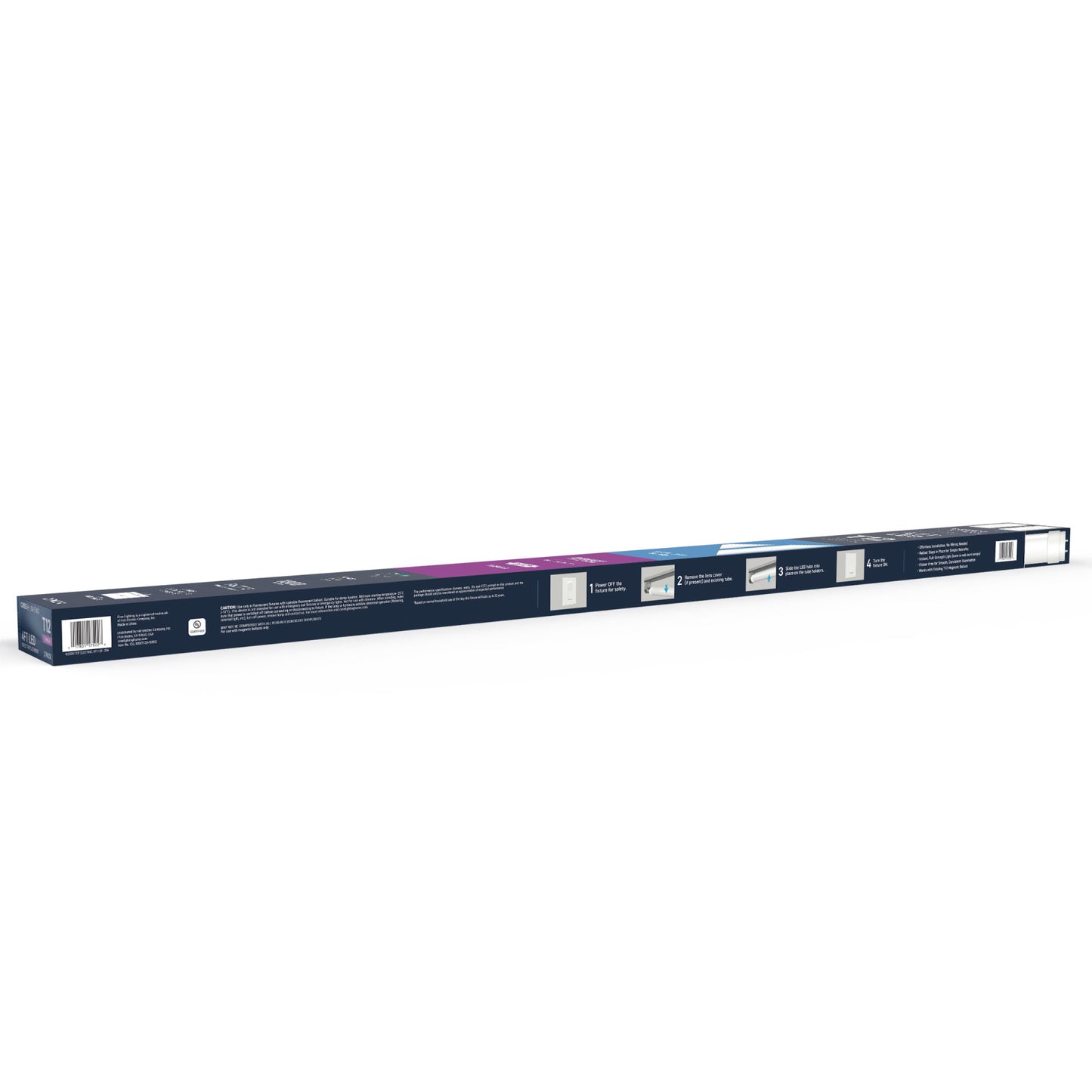 20W 4ft T12 Low Blue Daylight G13 Base Non-Dimmable LED Linear Light Tube (2 Pack)