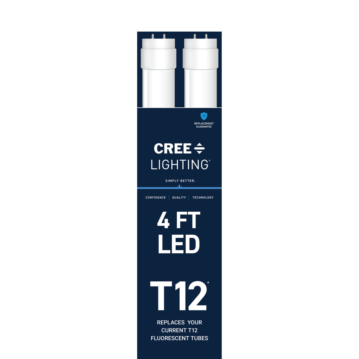 20W 4ft T12 Low Blue Daylight G13 Base Non-Dimmable LED Linear Light Tube (2 Pack)