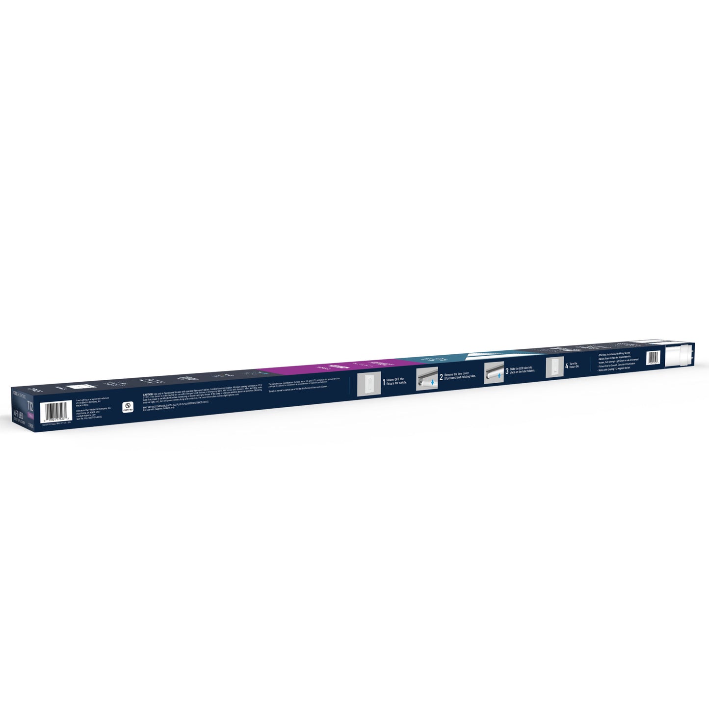 20W 4ft T12 Low Blue Cool Daylight G13 Base Non-Dimmable LED Linear Light Tube