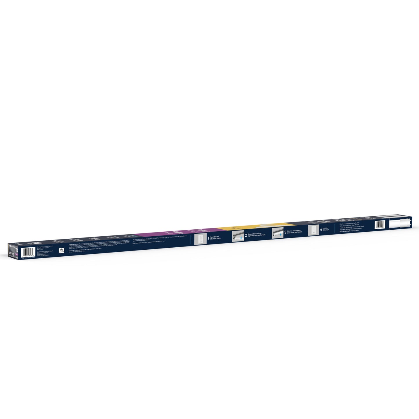 18W 4ft T8 Warm White G13 Base Non-Dimmable LED Linear Light Tube (2 Pack)