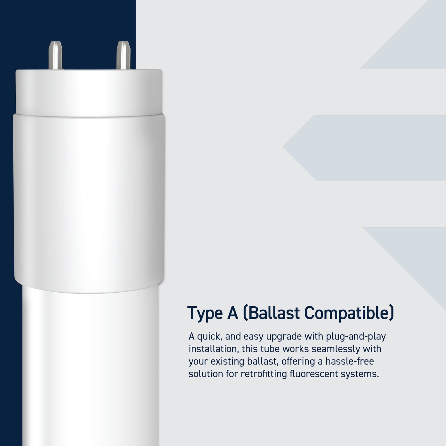 18W 4ft T8 Daylight G13 Base Non-Dimmable LED Linear Light Tube (10 Pack)