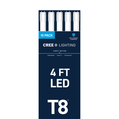 18W 4ft T8 Daylight G13 Base Non-Dimmable LED Linear Light Tube (10 Pack)