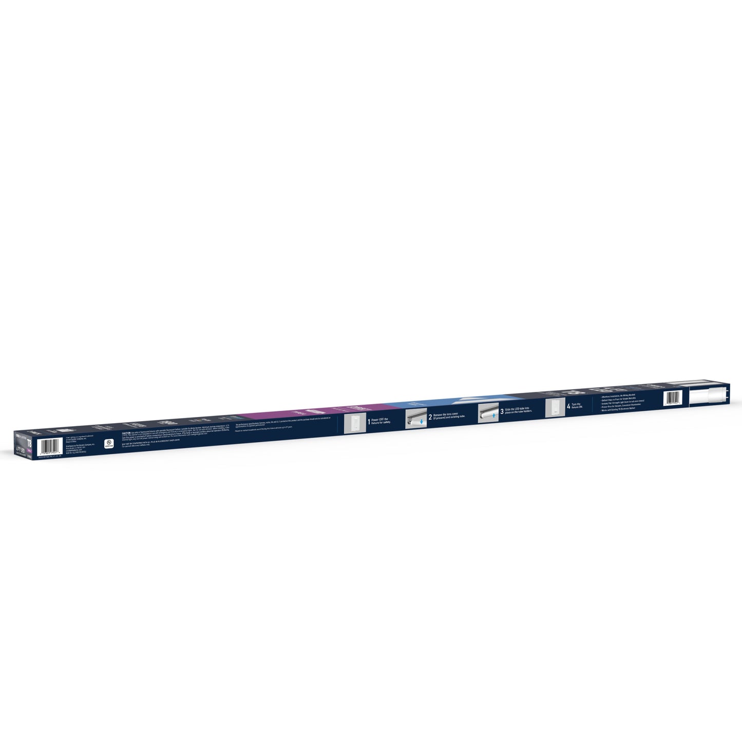 18W 4ft T8 Daylight G13 Base Non-Dimmable LED Linear Light Tube (2 Pack)