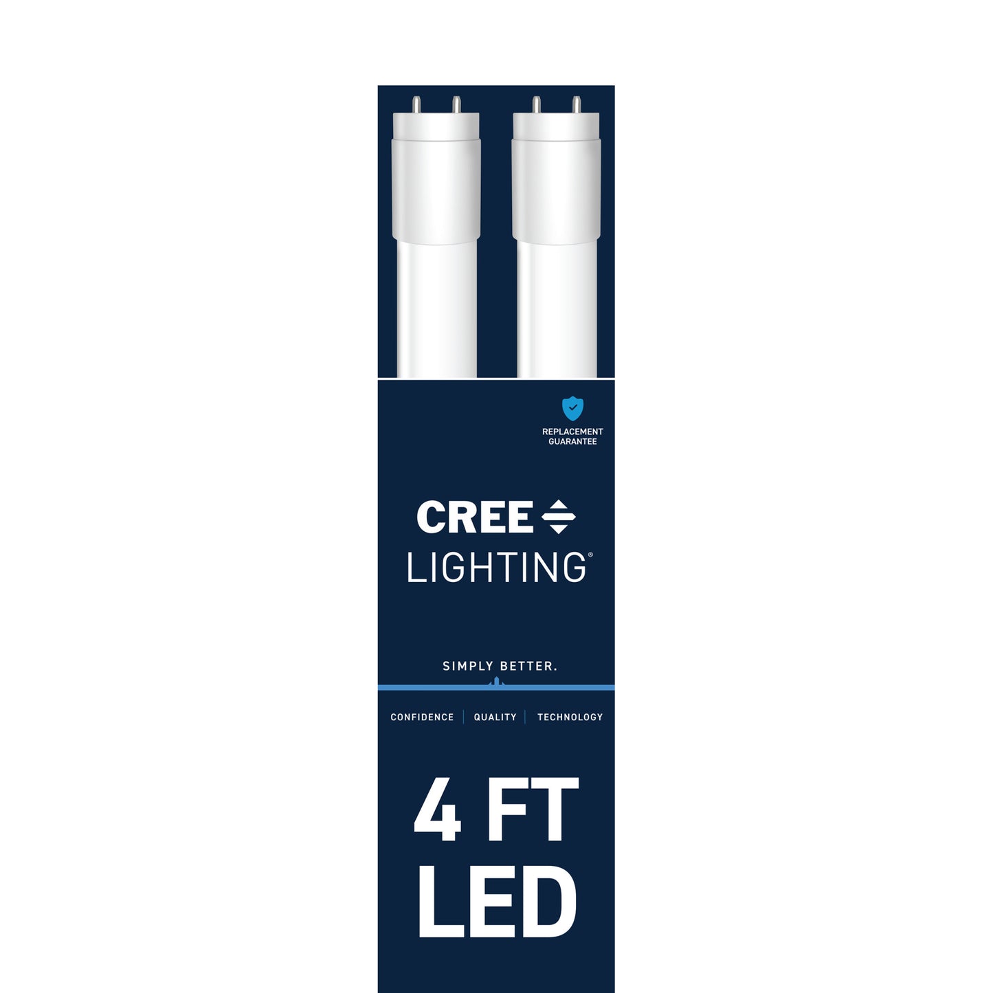 18W 4ft T8 Daylight G13 Base Non-Dimmable LED Linear Light Tube (2 Pack)