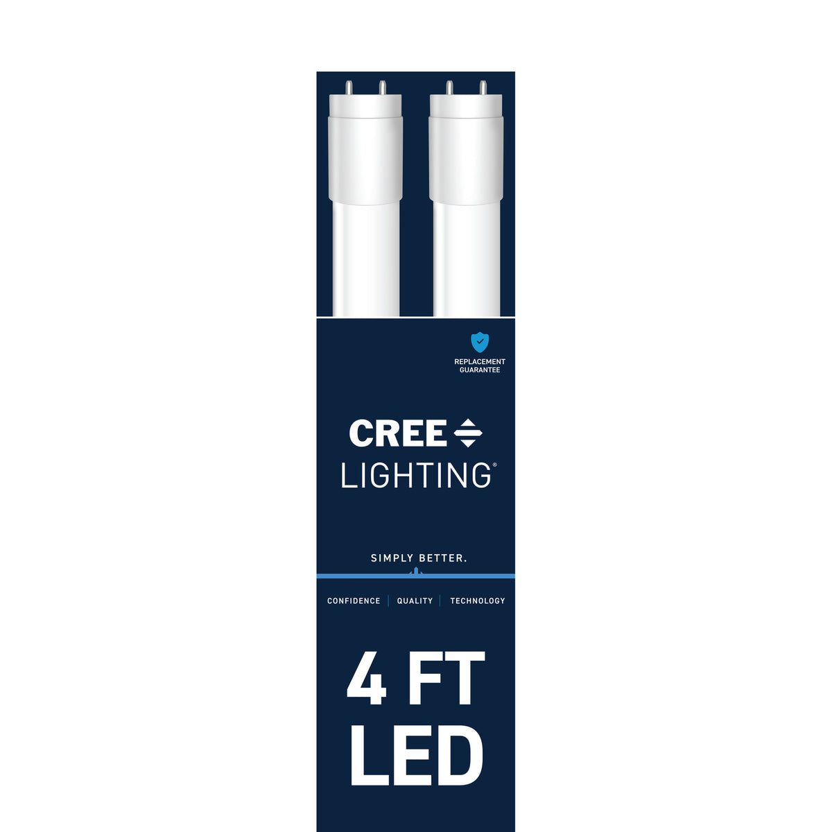 18W 4ft T8 Daylight G13 Base Non-Dimmable LED Linear Light Tube (2 Pack)