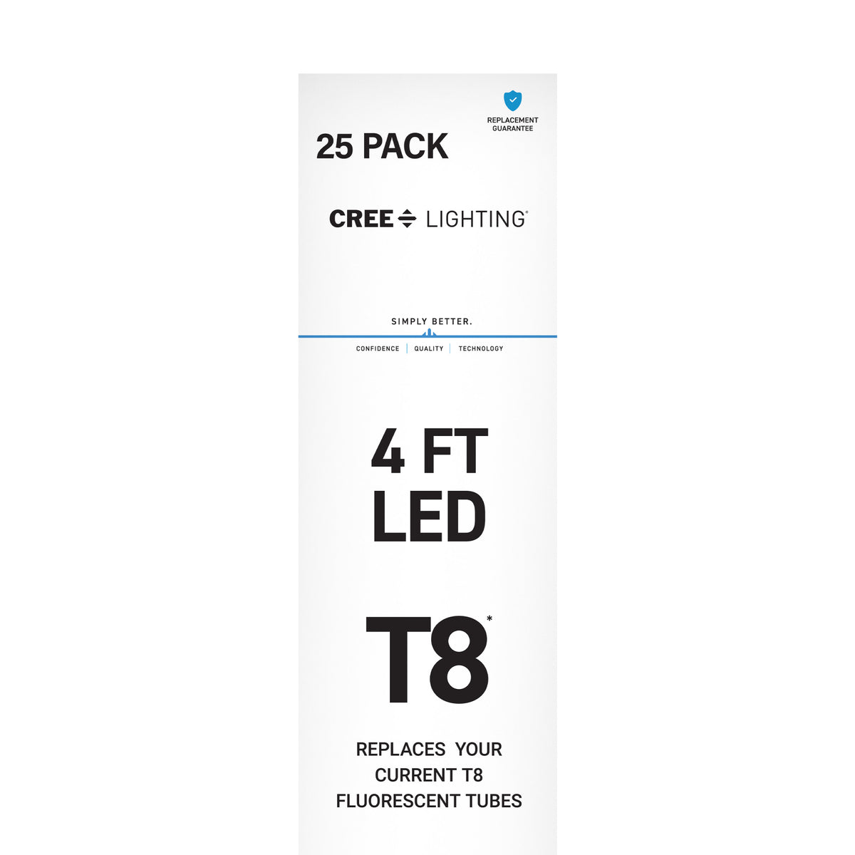 18W 4ft T8 Daylight G13 Base Non-Dimmable LED Linear Light Tube (25 Pack)