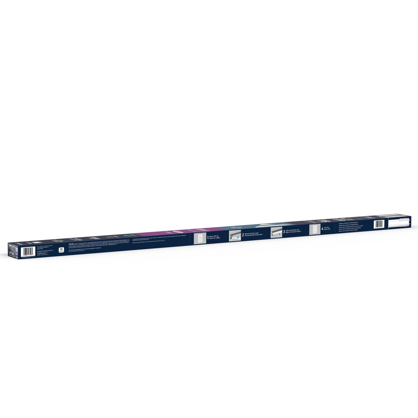 18W 4ft T8 Cool Daylight G13 Base Non-Dimmable LED Linear Light Tube (2 Pack)