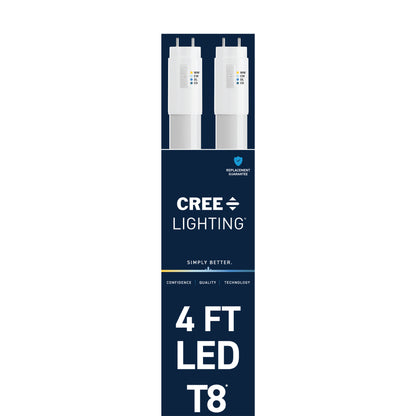 18W 4ft T8 Switchable White G13 Base Non-Dimmable LED Linear Light Tube (2 Pack)
