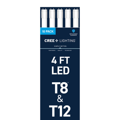 18W 4ft T8 Cool White G13 Base Non-Dimmable LED Linear Light Tube (10-Pack)