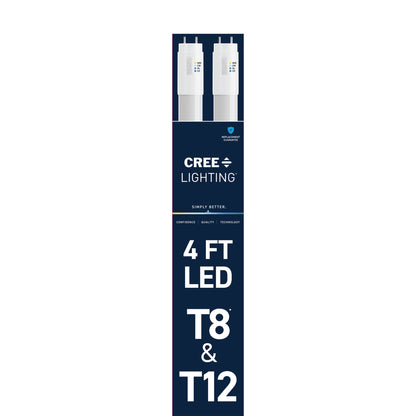 18W 4ft T8 Switchable White G13 Base Non-Dimmable LED Linear Light Tube (2-Pack)