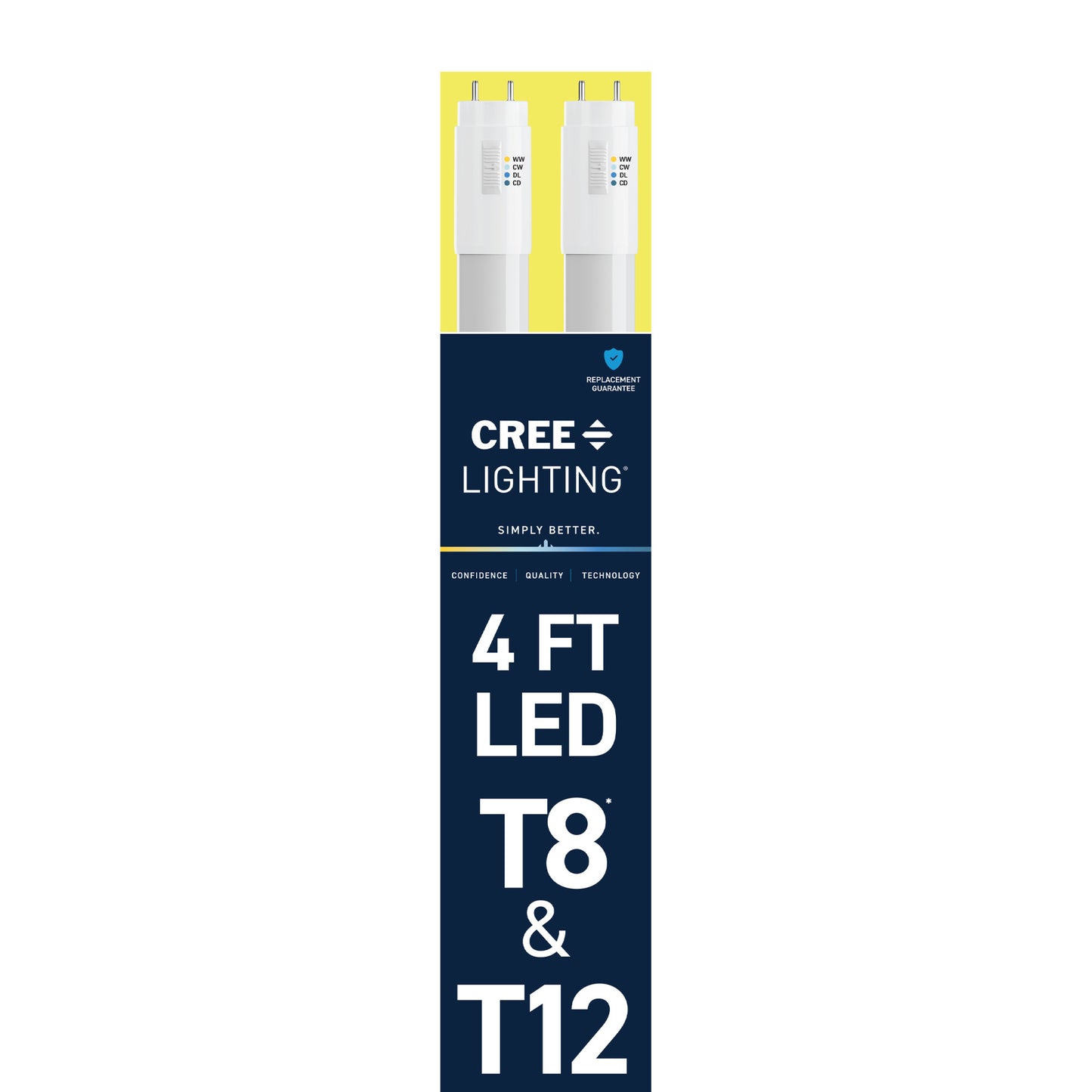 32W 4ft T8 Switchable White G13 Base Non-Dimmable LED Linear Light Tube (2 Pack)