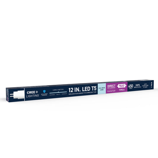 6W 12in T5 Cool White G5 Base Non-Dimmable LED Linear Light Tube