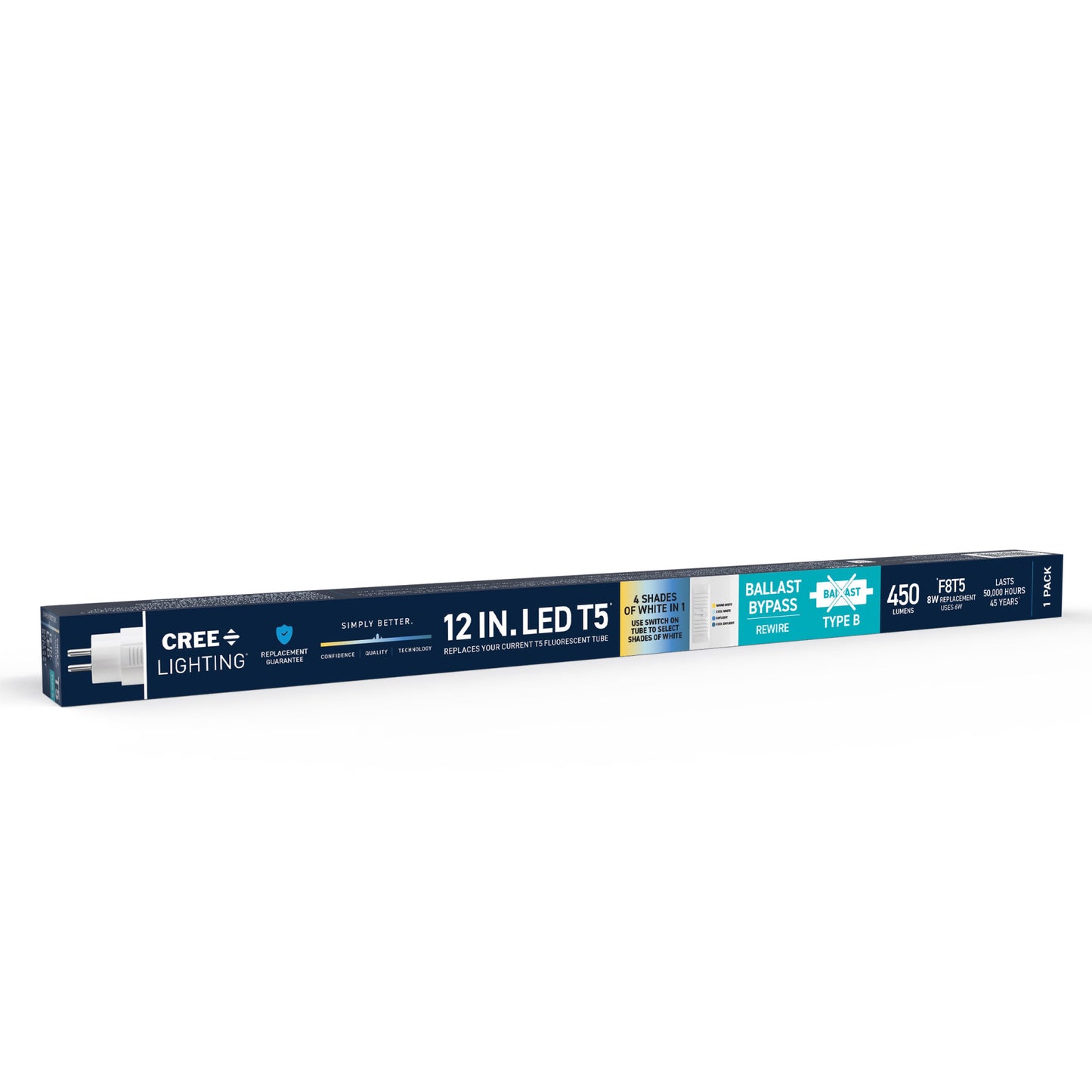 6W 12in T5 Switchable White G5 Base Non-Dimmable LED Linear Light Tube
