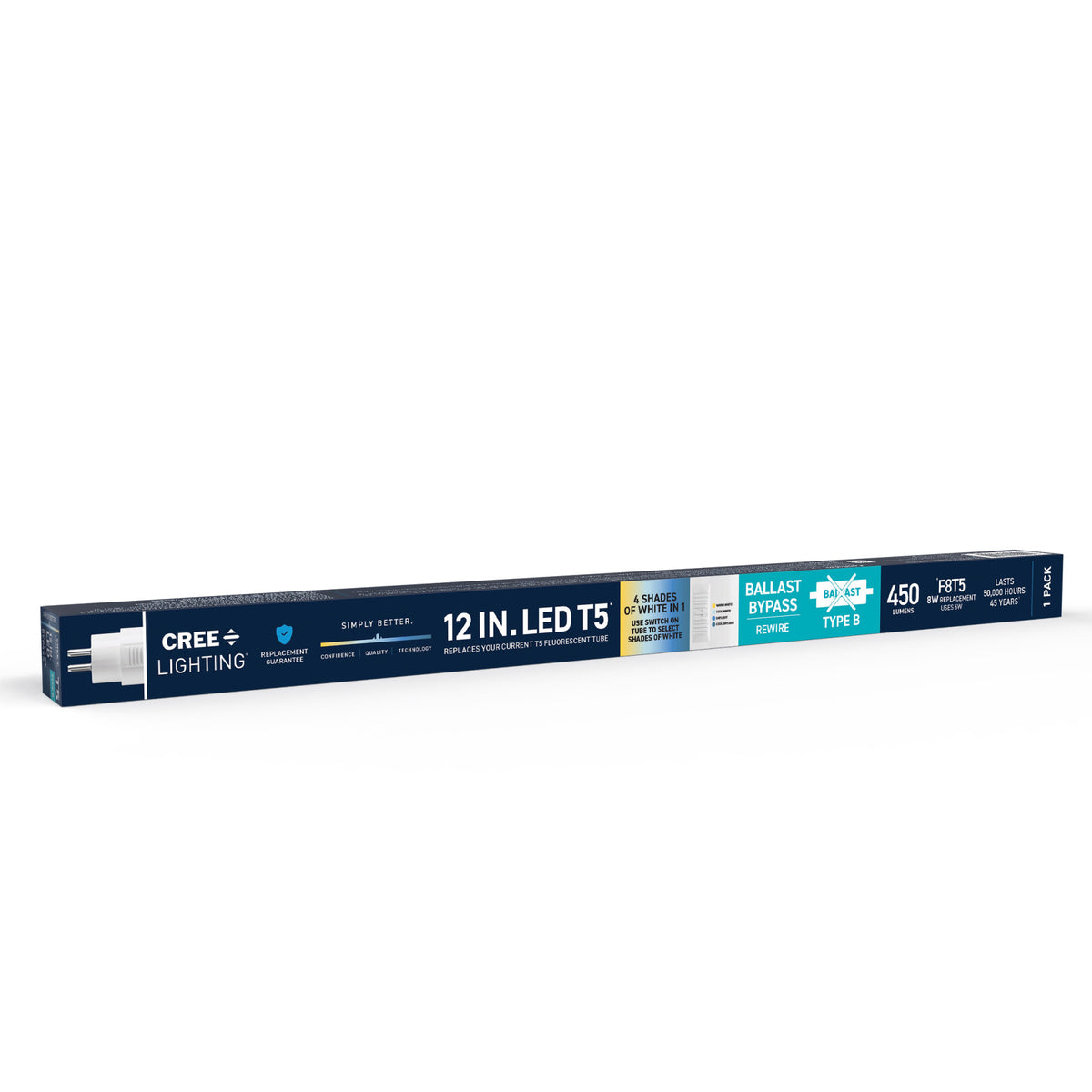 6W 12in T5 Switchable White G5 Base Non-Dimmable LED Linear Light Tube