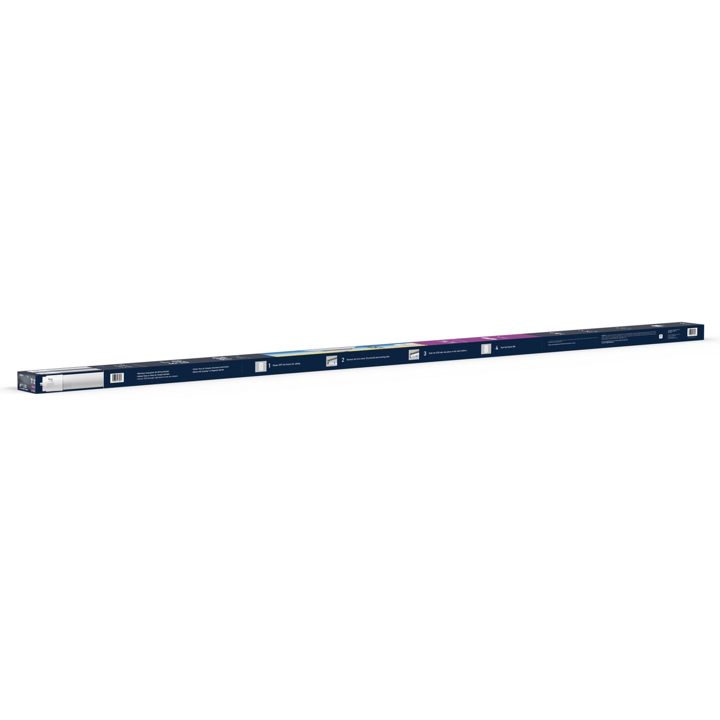 40W 8ft T12 Switchable White FA8 Base Non-Dimmable LED Linear Light Tube (2 Pack)