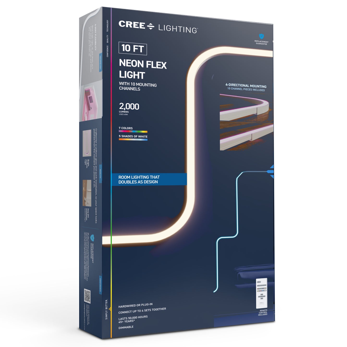10 ft Neon Flex Area Light with Multi-Directional Channels and Color Changing