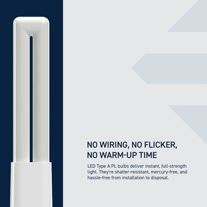 13W Replacement Twin Tube PL GX23 Base Soft White LED Light Bulb