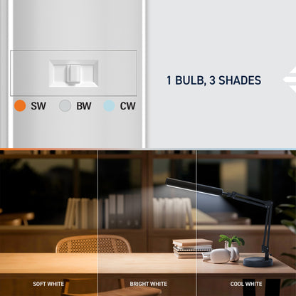 9W Replacement Twin Tube PL G23 Base 3 Shades LED Light Bulb