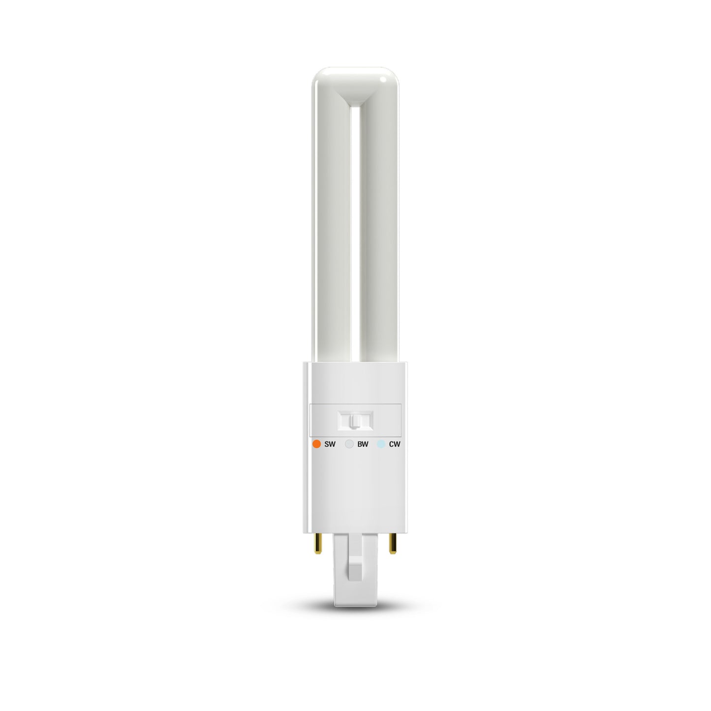 9W Replacement Twin Tube PL G23 Base 3 Shades LED Light Bulb