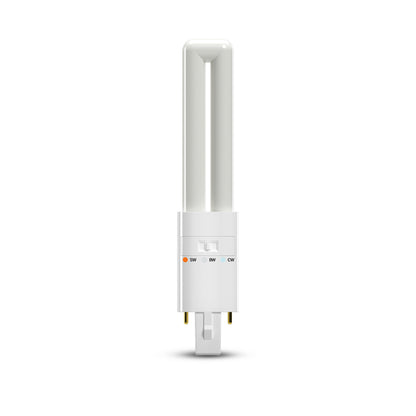 9W Replacement Twin Tube PL G23 Base 3 Shades LED Light Bulb