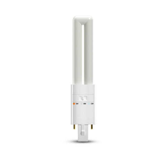 9W Replacement Twin Tube PL G23 Base 3 Shades LED Light Bulb