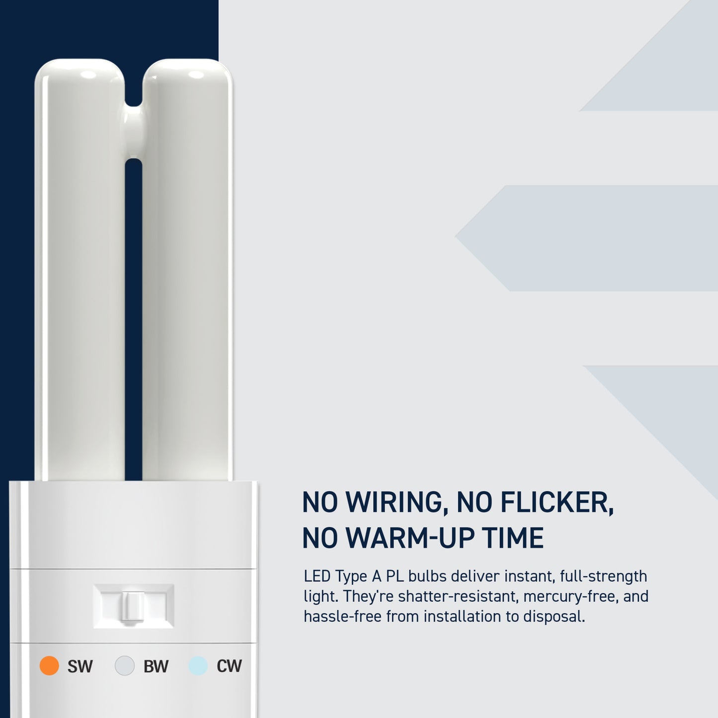 13W Replacement Double Twin Tube PL GX23-2 Base 3 Shades LED Light Bulb