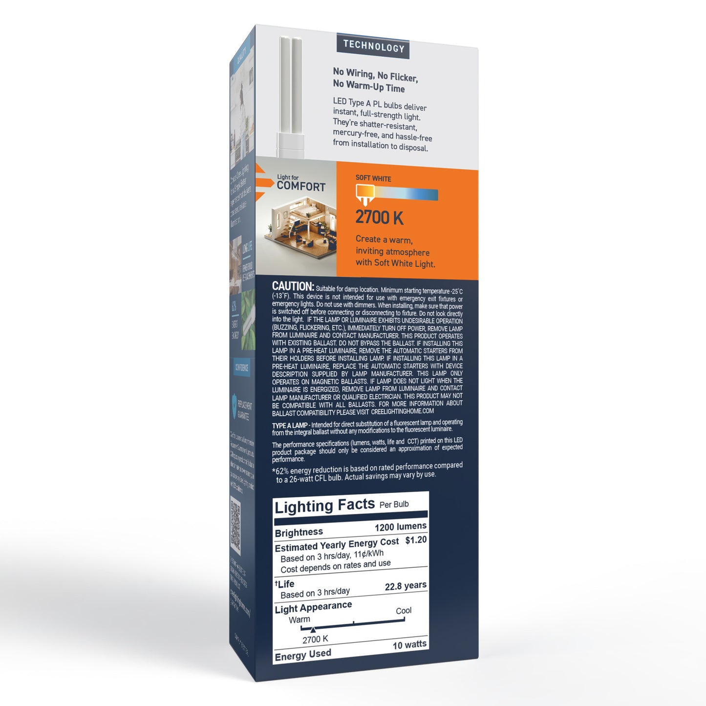 26W Replacement Double Twin Tube PL G24q-3 Base Soft White LED Light Bulb