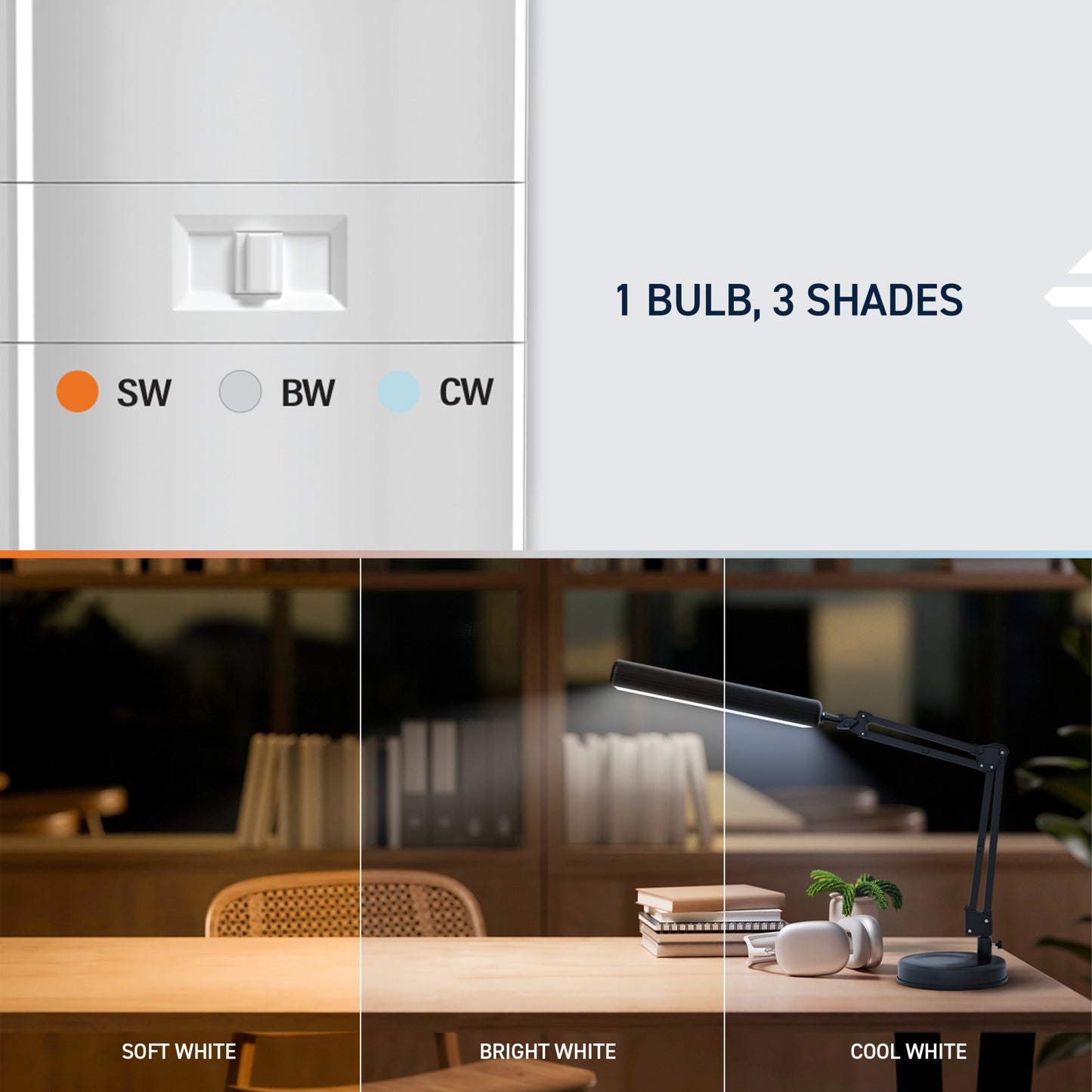 18W Replacement Triple Twin Tube PL GX24q-2 Base 3 Shades LED Light Bulb