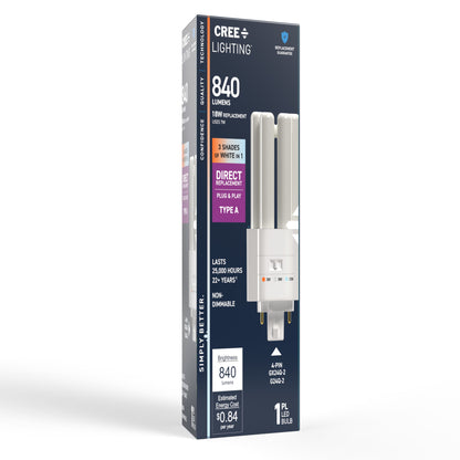 18W Replacement Triple Twin Tube PL GX24q-2 Base 3 Shades LED Light Bulb