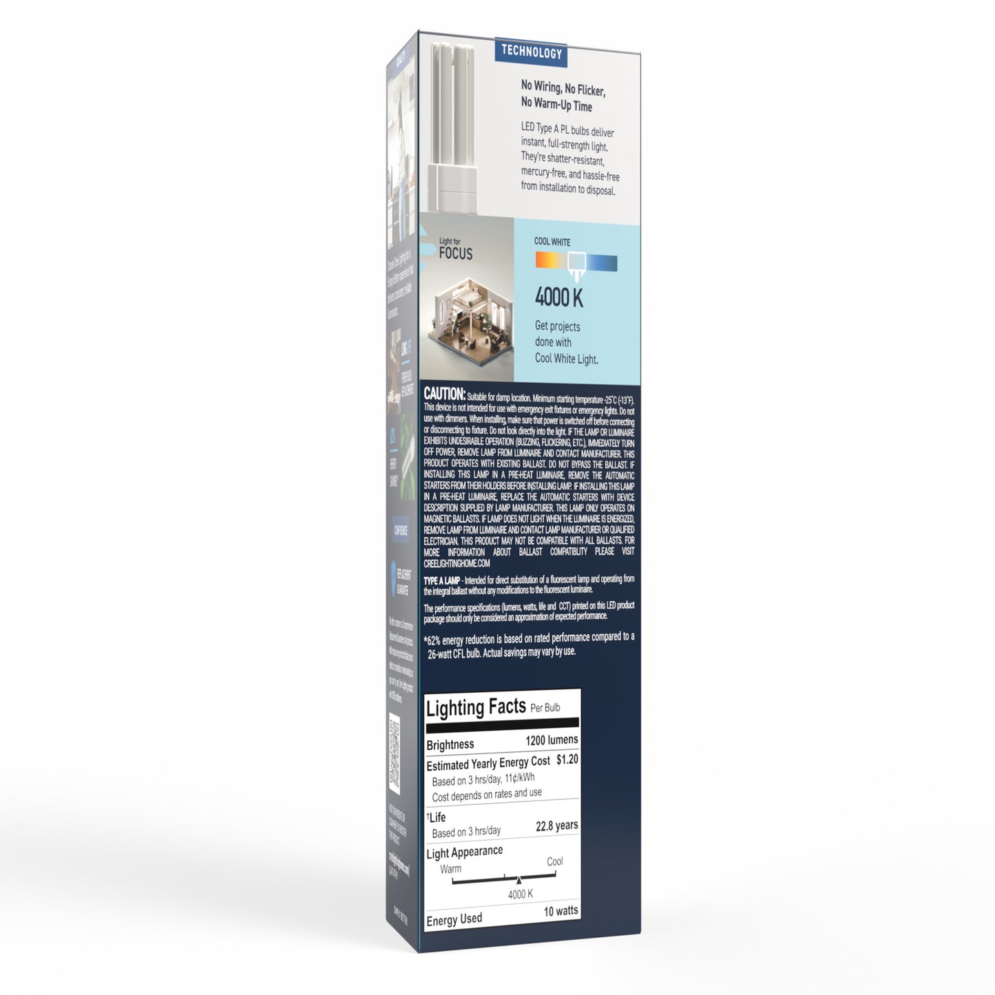 26W Replacement Triple Twin Tube PL GX24q-3 Base Soft White LED Light Bulb