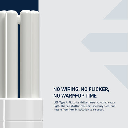 32W Replacement Triple Twin Tube PL GX24q-3 Base Bright White LED Light Bulb