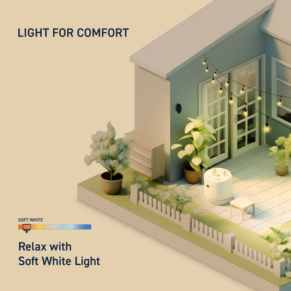 48 ft White Filament Soft White LED String Light